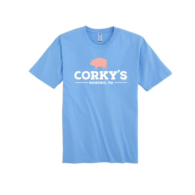 Picture of Azure Corky's Memphis T-Shirt
